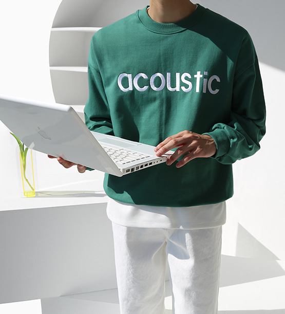 Acoustic round sweatshirt (4color)