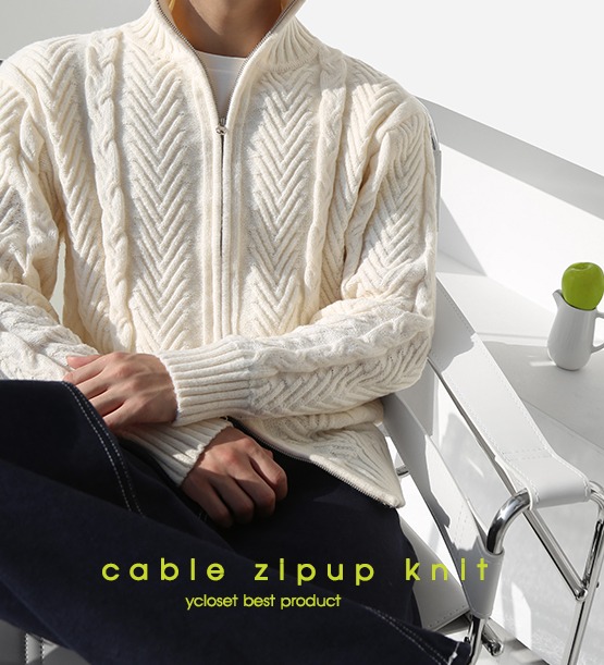 Penelli knit zipup (7color)