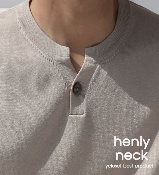 Cro henry neck knit(4color)