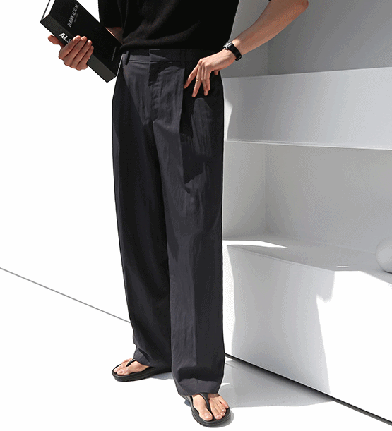 Pie one-tuck wide pants(3color)
